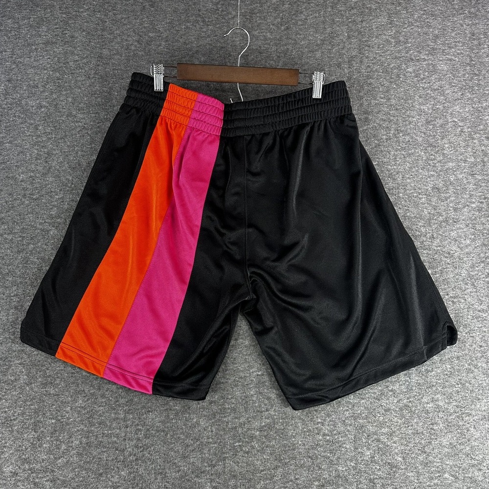 Mitchell & Ness Miami Heat Floridians Shorts Mens XL 48 Black Shiny 2005-06 - Picture 5 of 11